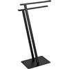 Wenko Piantana portasalviette Lirio , stender portasalviette, appendiabiti, in acciaio verniciato, 20 x 76,5 x 40 cm, colore nero opaco