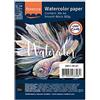 Vaessen Creative Florence Carta per Acquerello - Liscia - 20x - Carta per Pittura ad Acqua A6 - Nero - Blocco da Disegno e Libro d'Arte per Disegno, Carta Artistica e Acquerello - 300 gsm