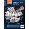 Vaessen Creative Florence Carta per Acquerello - Liscia - 10x - Carta per Pittura ad Acqua A4 - Nero - Blocco da Disegno e Libro d'Arte per Disegno, Carta Artistica e Acquerello - 300 gsm