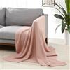 Amazon Basics decorativa per la stanza, lavorata a maglia Copriletto, 127 x 152 cm, Rosato Opaco