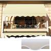 Generico Tenda da sole a caduta 250x250 cm Beige, con braccetti e mantovana per balcone esterno, tessuto impermeabile 280gr/mq