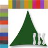 Ufamiluk tenda a vela 2x2x2m triangolare da terrazzo esterno giardino impermeabile tenda sole giardino esterno terrazza gazebo cortile feste Verde scuro