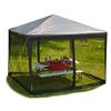 Relaxdays Zanzariera per Gazebo 3x3 m, 2 Pareti Laterali, con Cerniere, Nastro a Strappo, 12m XL Tenda Anti-Insetti,Nero