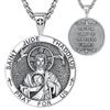 EUDORA Harmony Ball 925 Argento Sterling San Judas Tadeo Collana Medaglia per Donne Uomini, Vintage Saint Jude Thaddeus Collane Amuleto Ciondolo Gioielli Cristiani Cattolici Regali Religiosi, 22+2
