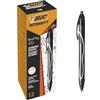 BIC Intensity Quick Dry, Penne Gel Nere, Punta Media 0,7mm, Inchiostro Scorrevole e Asciugatura Ultra-Rapida, 12 Unità, Penne Bic Nere, Cancelleria Scuola e Ufficio