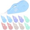 Ysimple 10 Pezzi Alto Volume Bianchetto a Nastro, 30 mx5 mm Correttore a Nastro Scolorina Nastro Correction Tape con Cappuccio Protettivo, Correttori a nastro per Scuola e Ufficio (Bianco-1)