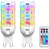 BrightWish Lampadina LED Cambia Colore, Lampadina G9 LED 2W Dimmabile con Telecomando IR