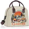 Clastyle Borsa Termica Porta Pranzo Donna Beige Grande Camping, Borsa Frigo Piccola Pranzo Ufficio Adulto con Tracolla