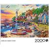 Buffalo Games - Dominic Davison - American Harbor Town - Puzzle da 2000 pezzi per adulti - Puzzle impegnativo perfetto per serate di gioco - Dimensioni finite 38,50 x 26,50