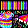 Shengbangym 16 pezzi Pop Tubes,Giocattoli Sensoriali Colorati con Tubo Estensibile,Estensibile Pop Tubes Luminoso,Giocattolo educativo e sensoriale Elastico,Giocattoli Pop Tube Luminosi per Bambini per Feste