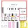 LUCKY CAT Kit Laminazione Ciglia, 2025 Aggiornato Kit Permanente per Ciglia Lifting Set, Professionale Lash Lift Kit, Kit per l'estensione delle Ciglia, Durata 6-8 Settimane, Ideale per Salone e Domestico