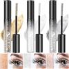 Lezehea Mascara Glitterato, 3 Colori Mascara Colorato Bianco Argento Champagne,Lunga Durata Volumizzante Arricciatura Delle Ciglia, Impermeabile Mascara Glitter di Trucco per Carnevale Feste, Palcoscenico