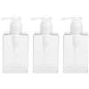 Tomotato 3 Pezzi Bottiglie da Viaggio Trasparenti, 150ml Dispenser per Bottiglie di Plastica Vuote, Piccole Bottiglie Pompa Ricaricabili per Cosmetici, Lozione, Bagno, Shampoo Liquidi