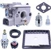 Adefol Kit Carburatore per ECHO CS3000 CS3400 CS3450 CS300 Motosega, ADEFOL Carburatore + Filtro Aria + Guarnizione + Filtro Carburante + Tubo Carburante + Candela Pezzi di Ricambio