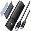 ORICO Case SSD M.2 NVMe, Adattatore Esterno USB C 3.1 Gen2 a PCIe 10 Gpbs per M2 Disco Rigido M-Key 2230/2242/2260/2280, Lettore SSD Con UASP, TRIM, Cavo C-A- PWM2G2A-BK