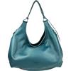 Cheval Firenze Borsa a Spalla Malaga A/S, Vera Pelle Made in Italy (Blu Petrolio)
