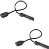 ROSI Set di 2 prolunghe comodino 0,5m FLAT 10A NERA