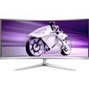 Philips Evnia 34M2C8600 Monitor da gioco curvo OLED WQHD da 34 pollici,175 Hz, Ambiglow, HDR400, FreeSync Premium Pro,G-Sync Comp.(3440x1440, 0,1 ms GtG, HDMI, DisplayPort,USB-C,USB Hub) grigio/bianco