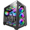 Mars Gaming MCV3, Torre Gaming Custom XXL E-ATX, Finestra Vetro Temperato Frontale e Laterale, Struttura Modulare Doppia Camera, Nero