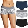 Maidenform, Mutandine da Donna in Cotone Elasticizzato, assortite, Confezione da 3, Medium