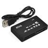 DragonSat All in One Multi Card lettore di memoria adattatore per Micro SD SDHC M2 MMC XD CF MS con USB esterno, nero