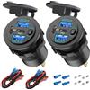 Hapytrip 2 Confezioni 78W 4 Porte Presa USB 12V Caricabatterie da Auto, Super veloce Doppio PD3.0 e QC3.0 Porta USB C Multipla per Auto, Sostituzione Accendisigari Presa 12Volt per Barca Marina Moto Camper