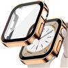 EIHAIHIS Custodia per Apple Watch 42mm 46mm 40mm 44mm 41mm 45mm,Case PC Protettiva in Vetro Temperato Integrata,Cover Impermeabile Protettiva Antigraffio HD per iWatch Series 10 9 8 7 6 5 4 SE(NON PER SERIE 3)