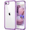 HOOMIL Cover per iPhone SE 3/2 (2020/2022)/iPhone 8/7 4,7 Pollici, Custodia Anti-Ingiallimento, Antiurto e Anti-Graffi, Retro Rigida Trasparente - Viola Chiaro