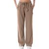 FEOYA Abbigliamento Premaman Autunno Invernale Pantaloni per Donne Incinte Pantaloni Gravidanza con Fascia Elastica Alta Marrone L
