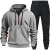 Daikascbny Completo Palestra Uomo Tuta Uomo Completo Invernale Felpe con Cappuccio e Zip e Pantaloni Tuta Uomo FelpatI Tute da Ginnastica Uomo Tute Traspirante Cotone Felpato Completo Tuta Sportiva Uomo