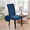 Morbuy Coprisedie con Schienale 2/4/6 Pezzi, Fodere Coprisedie Velluto Addensato per Sala da Pranzo Cucina, Elastico Fodere Coprisedia Lavabili Removibili per Hotel Matrimonio (Blu Navy,2 Pezzi)