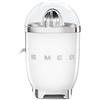 Smeg, Spremiagrumi Elettrico CJF01WHEU, Spremitura a Pressione Manuale, Beccuccio Antigoccia e Cono Universale, Base Antiscivolo, Avvolgicavo Integrato, 70W, Bianco