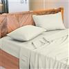 NARCISO - Lenzuola Una Piazza e Mezza 100% Cotone Made in Italy, Completo Letto Composto da 1 Lenzuolo Sotto con Angoli 130x200, 1 Lenzuolo Sopra 190x290, 1 Federa Cuscino 50x80cm (Panna)