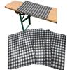 JEMIDI 4X Cuscino Panca Esterno - Set 4X Cuscini Panche Birreria - Cuscino Copripanca Imbottito Cinghia Elastica - Copertura Panca Giardino - 35x24cm