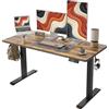 BEXEVUE Scrivania Regolabile in Altezza Elettrica - 120x60 cm Tavolo Motorizzata Telaio con Cablaggio, Sistema Anticollisione, Pannello di Controllo con 3 Funzioni Memoria, Ergonomica Standing Desk