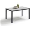 REDÒKASA Tavolo allungabile 110 + 40 cm per sala da pranzo modello GIOTTO con top in melaminico e gambe quadrate (110X70, CEMENTO)