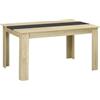 HOMCOM Tavolo da pranzo per 6 persone, stile scandinavo in legno naturale e nero, dim. 140L x 90L x 75H cm