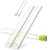 Brendz LED Sottopensile Cucina, Luce Ricaricabile, 2 x 40cm, USB-C, 2200mAh, 3 Temperature di Colore, Dimmerabili, Magnetica, Luci LED Cucina Sottopensile Senza Fili, Puyo Argento