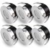 yeerockal Set da 6 Mini Faretti da Incasso Faretti Piccoli da 3W Faretti LED da Incasso Adatti per Stanze con Vetrine Illuminazione Fai da Te per Mobili da Soffitto (Argento)