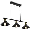 Timi Home Lampada a sospensione industriale a 3 luci, lampadario vintage con paralume opaco, regolabile in altezza e caduta, illuminazione retrò per cucina, isola, tavolo da pranzo, tavolo da biliardo