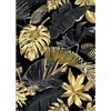 MEIYUDA Diamond Painting Foglie Nere Dorate, 5D Diamond Painting Kit Completo, 5D Pittura Diamante Painting Kit Ricamo a Punto Croce Artigianale Per La Decorazione Della Parete Di Casa 30x40cm