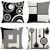 MYCDXE Copricuscini Divano Camera da Letto Cuscini Arredo Federe Confezione Arredamento Casa Federe Moderni Resistente in Lino Biancheria Decorativo 4 Pezzi 45X45CM