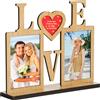 ZEEYUAN Love Cornice Portafoto Collage per Foto 10 x 15 cm Regalo per matrimonio Cornici da parete e da tavolo