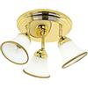 Licht-Erlebnisse Lampada da soffitto Art Nouveau, plafoniera oro, vetro, metallo, plafoniera vintage, plafoniera corridoio, Ø23 cm, 3 luci, basso abbagliamento, plafoniera bagno E14