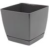 Prosperplast Prosper Plast dukp180-426U Vaso di fiori Coubi 18 x 18 x 16,5 cm - Grigio scuro