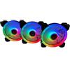 TALIUS, TECH 4 U Talius Iris Spectrum ARGB/Cronos Ventole 120 mm Sweep Effects Pulse Spiral Double Ring LED 6-Pin Connector (3 Fan Nero)