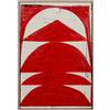 DRW Quadro tela con cornice in legno naturale in rosso e bianco 62,6 x 3 x 92,6 cm