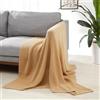Amazon Basics decorativa per la stanza, lavorata a maglia Copriletto, 127 x 152 cm, Sabbia