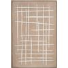 DRW Quadro tela con cornice in legno naturale in beige 82,6 x 4,3 x 122,6 cm