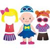 New Valmar Nuby - Giocattolo da Bagno per Vestire in Modo Creativo - Set di Abbigliamento in Schiuma per Ragazza - 12+ Mesi